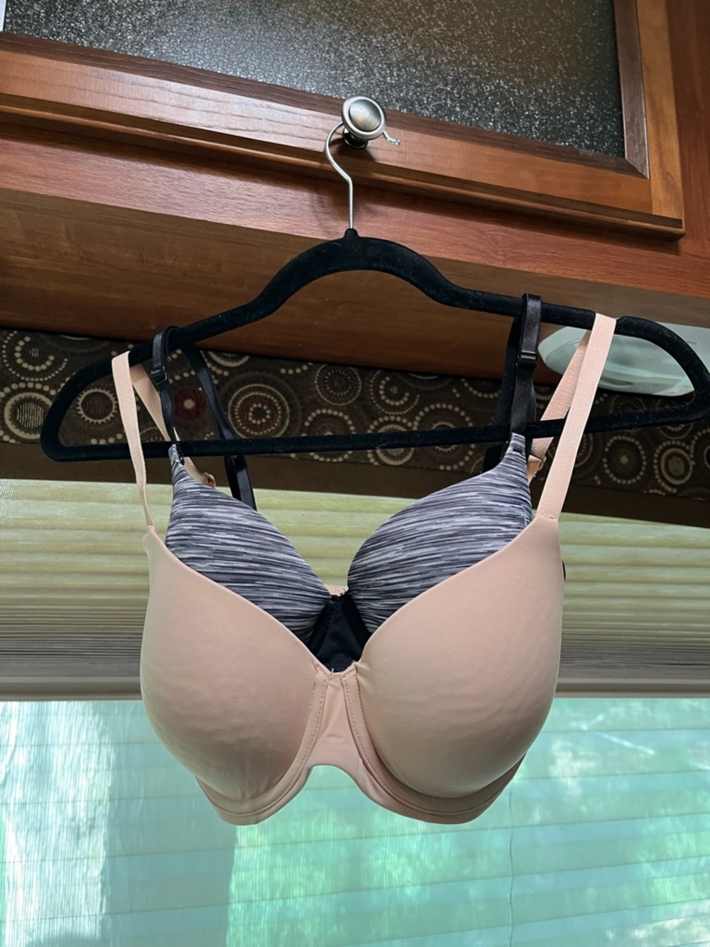 Lightly Lined Bra Set - Heathered Gray and Black by PINK and Nude by Auden